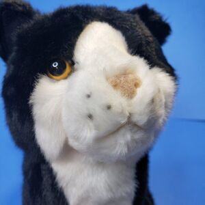 Douglas Standing Black and White Tuxedo Kitten Cat Plush 9" Stuffed Animal